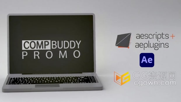 AE脚本Comp Buddy v1.0创建边缘模糊和光包裹效果