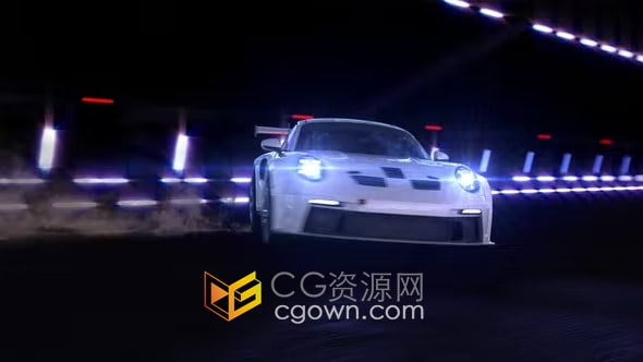 AE模板-汽车漂移车身标志展示车主俱乐部车友会LOGO片头