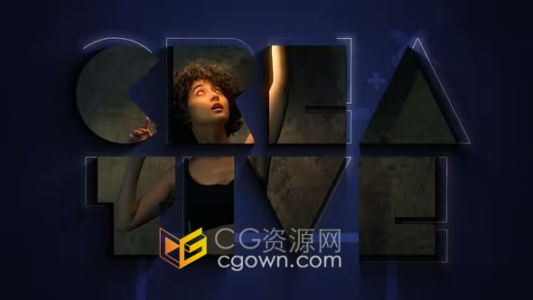 AE模板-创意文字排版标题显现图像动画时尚社交媒体宣传短片