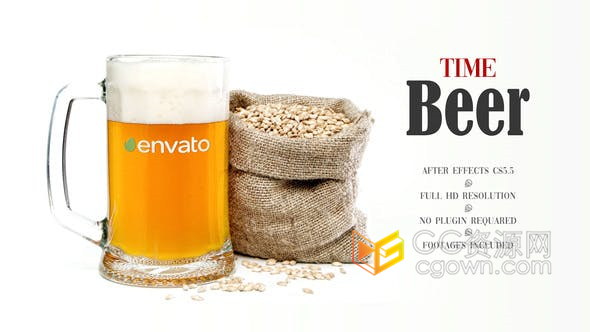 啤酒厂宣传广告片黑啤酒节活动介绍视频片头-AE模板