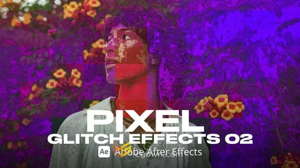 AE模板-像素故障效果叠加Pixel Glitch Effect 02