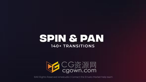 140 多种旋转和平移过渡AE视频转场模板免费下载
