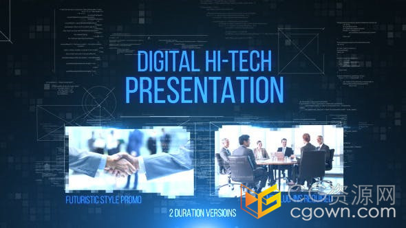 数字大气科技炫酷时尚互联网信息技术企业宣传片AE模板