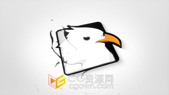 明亮简介企业商务动态绘制效果标志介绍LOGO片头AE模板