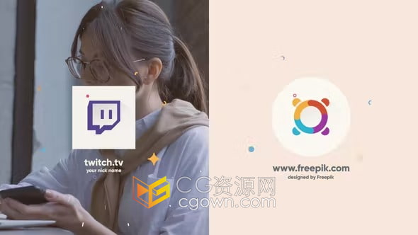 立方体圆形六边形三个不同几何形状鼠标点击标志动画-AE模板