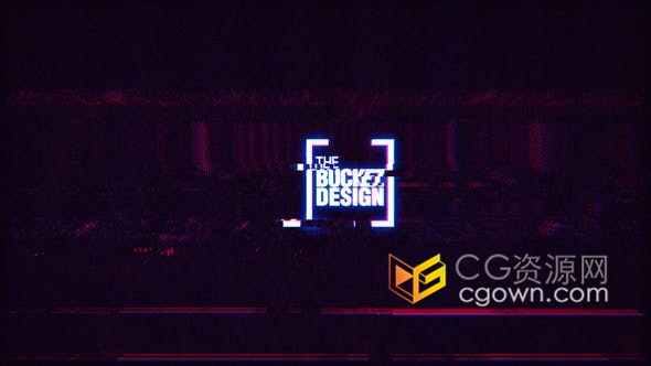 Logo Glitch毛刺RGB分割故障特效LOGO标志视频片头制作-AE模板