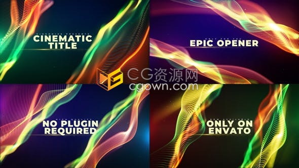 大气抽象粒子特效动画电影预告片活动开场宣传片视频制作-AE模板