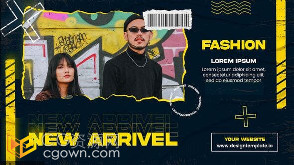 街头潮流艺术涂鸦时尚品牌介绍炫酷开场视频AE模板