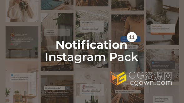 1080×1920与1080×1080分辨率小视频制作社交媒体广告信息通知-AE模板