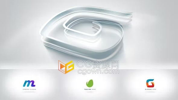 明亮3D标志动画视频片头LOGO效果AE模板4K分辨率