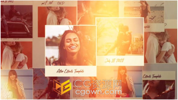 家庭生活回忆温馨幸福留念时尚视频相册AE模板