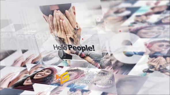 透明立体照片墙青春纪念册毕业相册AE视频模板