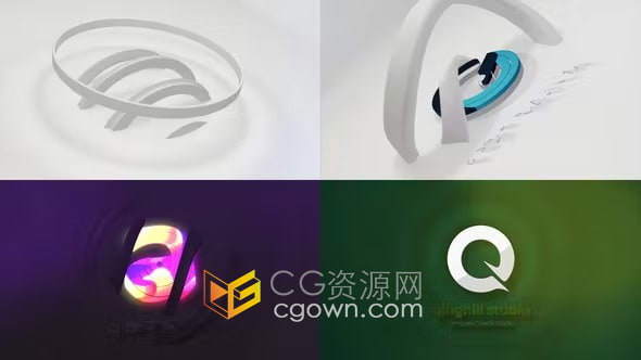 AE模板-圆形抽象3D标志动画Circular Abstract 3D Logo Reveal