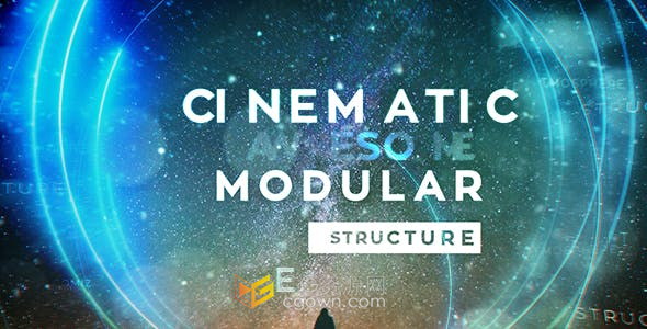 视觉效果光线圆圈遮罩动画展示照片介绍幻灯片视频-AE模板