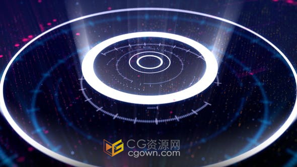 高科技HUD显示界面图形动画演绎LOGO现代技术公司视频片头-AE模板
