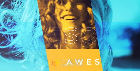 现代多彩动感开场视频片头时尚模特街拍花絮短片制作-AE模板