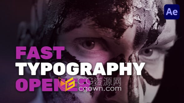 AE模板-创意内容时髦现代图形设计动感排版动画视频片头