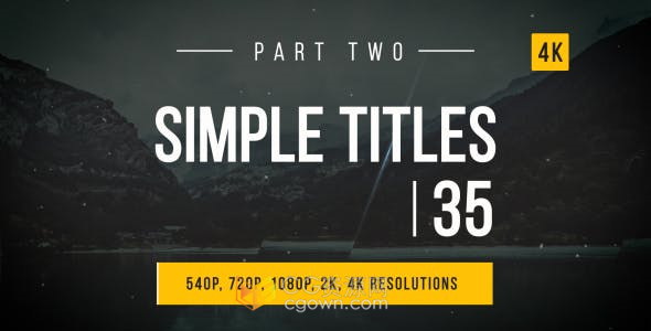 35个4分辨率视频字幕设计文字标题动画工程-AE模板