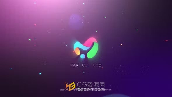 大气闪亮彩光粒子汇聚LOGO片头片尾动画-AE模板