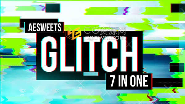 AE插件Glitch 7in1 v1.2.1信号干扰RGB分离毛刺撕裂特效效果制作