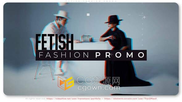 AE模板-魅力性感幻灯片时尚宣传片头视频Fetish Fashion Promo