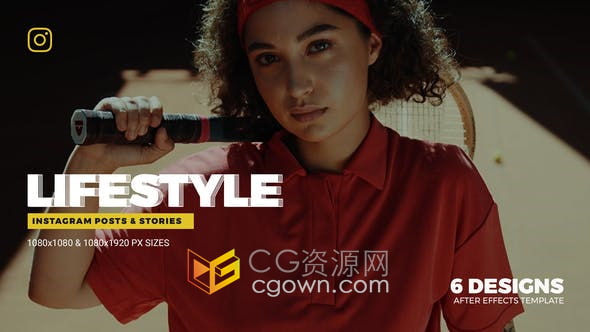 AE模板-12个场景时尚生活介绍短视频运动健身拳击跑步瑜伽