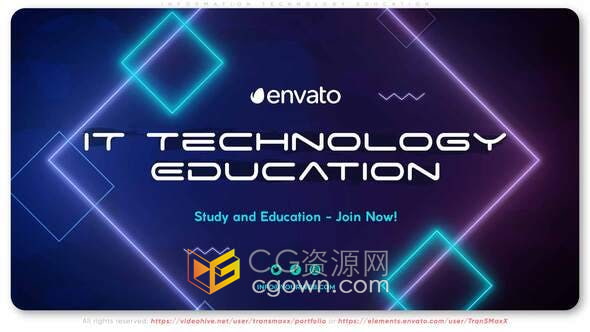 AE模板-信息技术教育中心宣传片头IT科技介绍视频