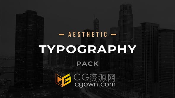 AE模板-视频字幕文字标题动画制作Aesthetic Typography Pack
