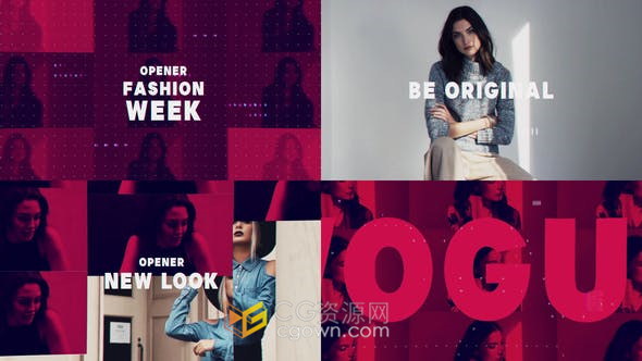 时尚摄影旅行时装杂志街头风格博客视频衣服服装产品-AE模板