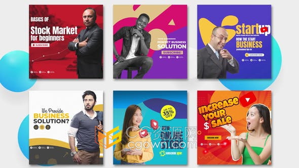 AE模板-社交创建精彩个人介绍信息短视频公司商务人士