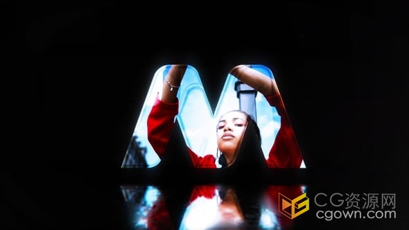 镜面LOGO展示图像动画品牌标志片头-AE模板