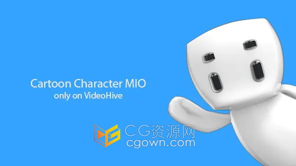 AE模板-可爱卡通角色MIO90个动画介绍宣传视频效果