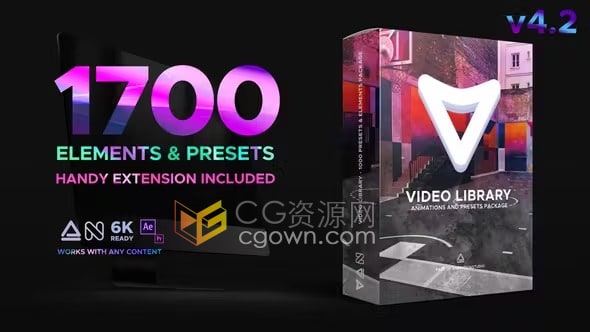 1700+Video Library视频编辑模板库AE脚本预设包下载