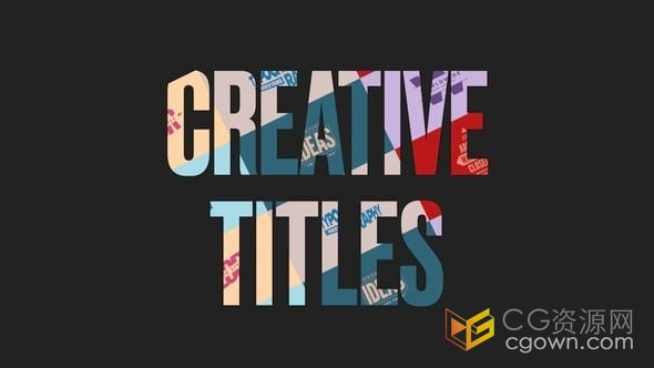 六个创意标题适合公司宣传采访视频字幕动画-AE模板