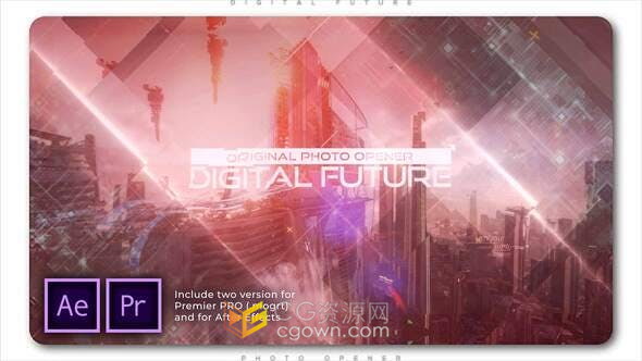 数字演示生态电子系统HUD技术宣传介绍科技公司视频-AE与PR模板