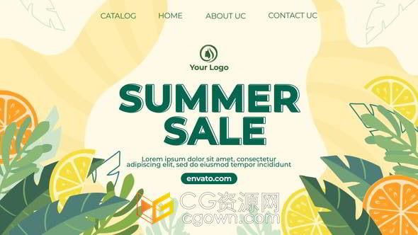 夏季活动促销产品商业折扣时尚广告宣传片AE模板