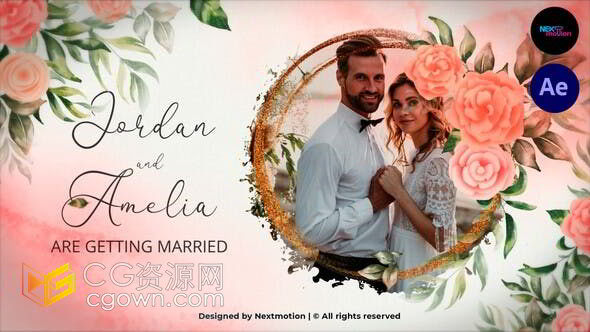 浪漫回忆温馨时尚幸福婚礼邀请宣传AE模板