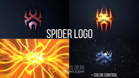 游戏或电影LOGO视频片头金属质感光线动画效果制作-AE模板