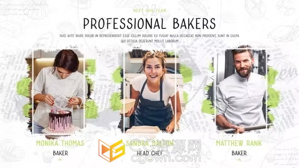 面包点心甜品美食餐饮宣传片餐厅菜品展示AE视频模板