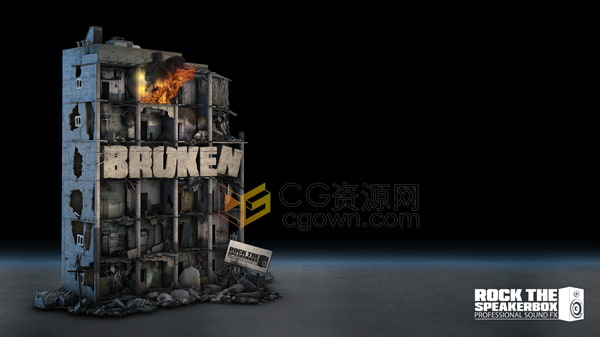 超过9GB高品质建筑物倒塌地震破坏汽车爆炸泥土撕裂碎片音频素材