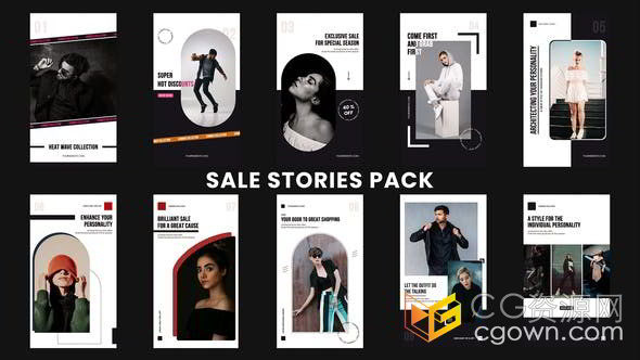 商务酷炫经典时尚品牌活动媒体短视频AE模板