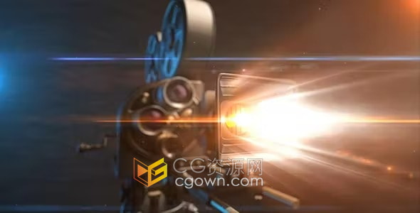 AE模板-电影放映机标志电影院影视制作机构LOGO动画