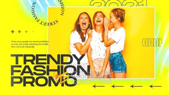 AE模板-流行时尚宣传片新时代现代介绍视频图文动画