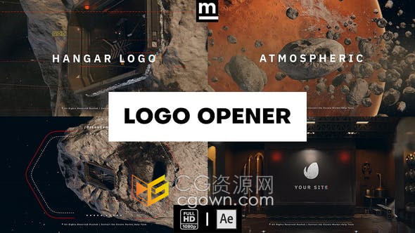 AE模板-3D行星宇宙太空科技发展宣传片科幻电影预告视频