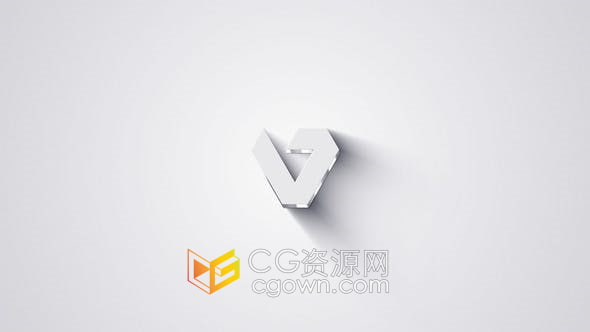 AE模板-挤压金属哑光面标志明亮LOGO视频片头