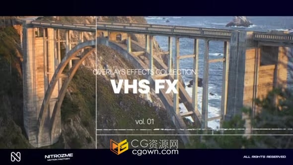 屏闪毛刺VHS故障效果叠加Vol. 01-AE模板