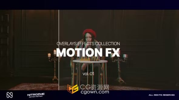 AE模板-深度模糊景深相机运动效果叠加