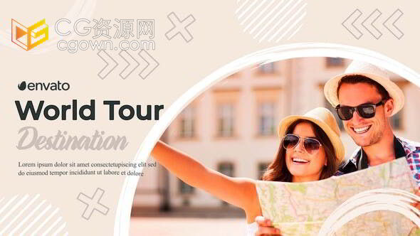 活力假日明亮时尚郊游旅行现代宣传片AE模板