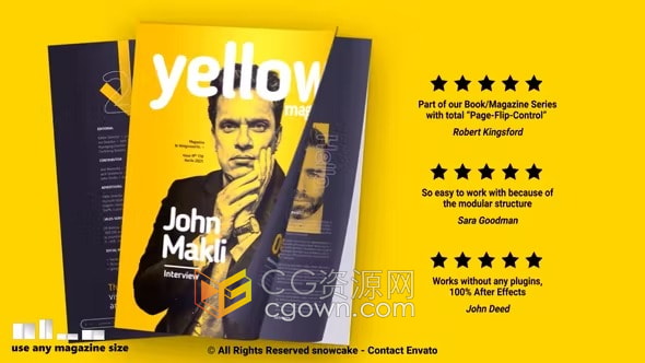 创建书籍/杂志宣传视频动画介绍效果AE模板