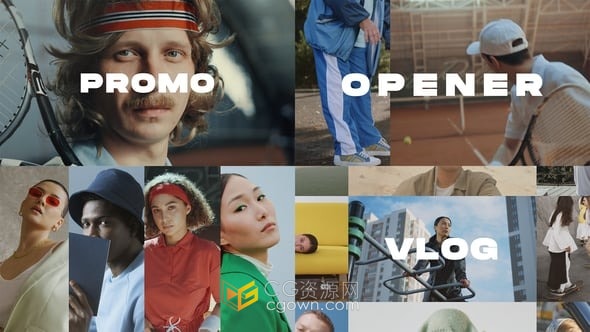 现代多屏幕拼贴动画开场视频片头-AE模板下载